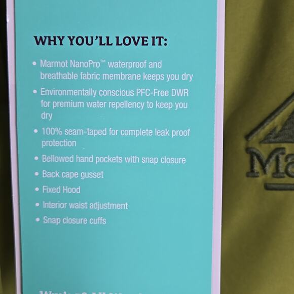 NWT Marmot Mountainworks 78 All Weather Parka Cilantro Green Womens Size Large - Picture 6 of 11